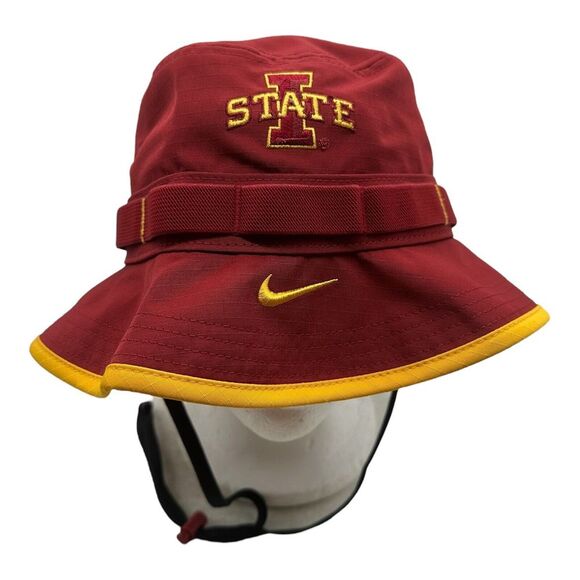 Nike Iowa State Cyclones Apex Bucket‎ Hat Cap Size M Red NCAA Boonie - Picture 1 of 6